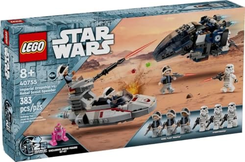 Star Wars : la navette impériale contre le speeder rebelle éclaireur